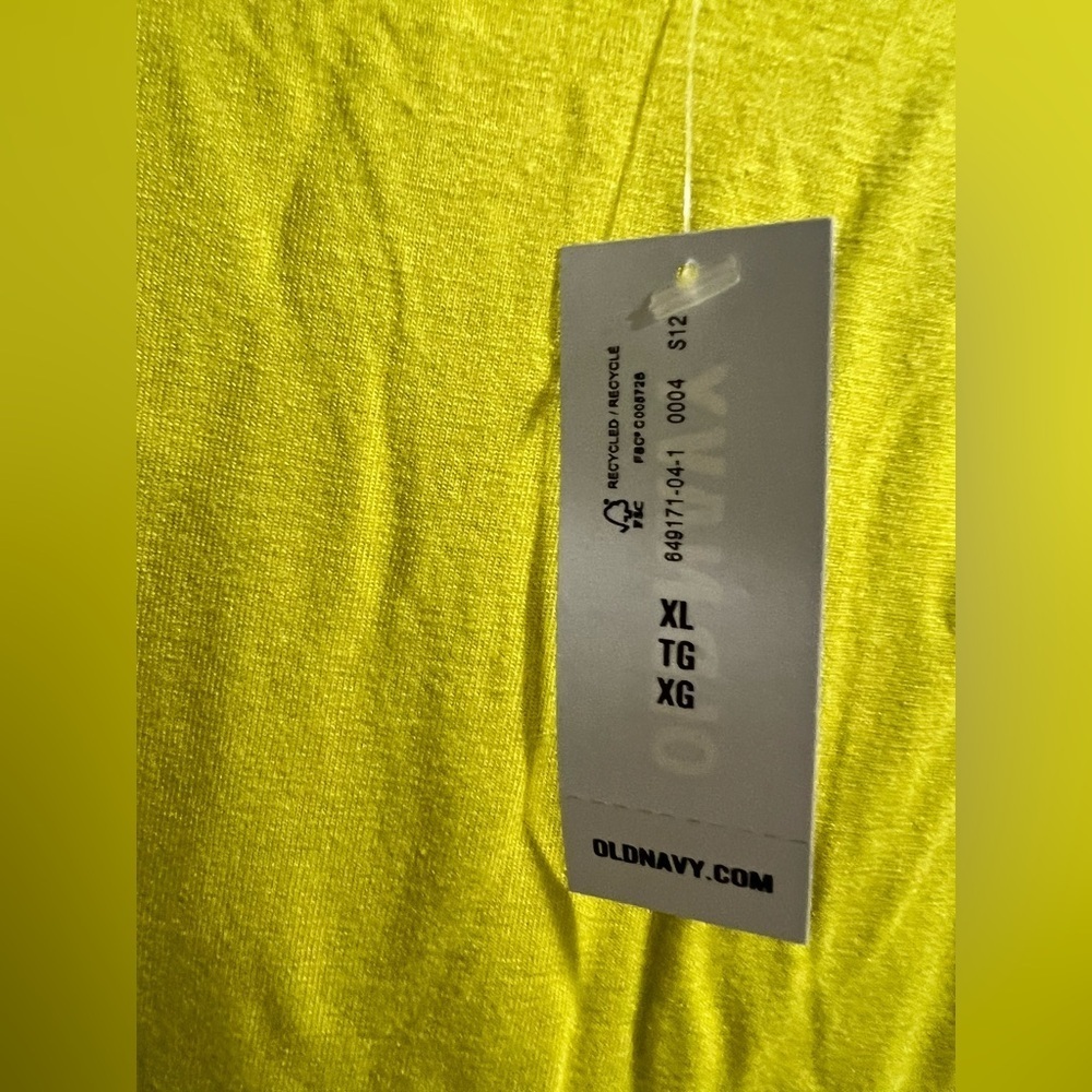 NWT NEW Old Navy yellow green cami XL - Picture 4 of 7